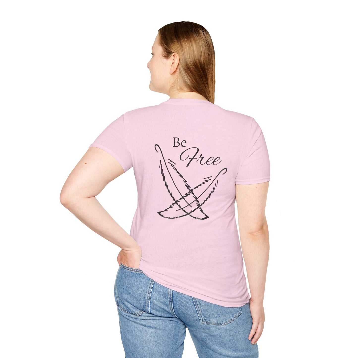 Feathers - "Be Free" Unisex Softstyle T-Shirt