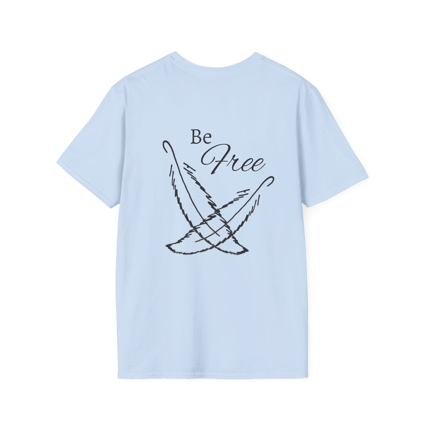 Feathers - "Be Free" Unisex Softstyle T-Shirt