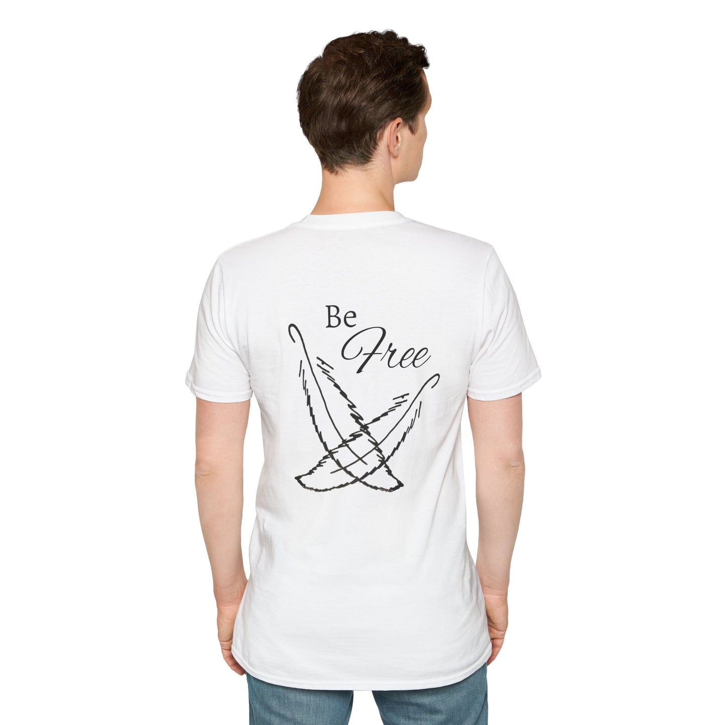 Feathers - "Be Free" Unisex Softstyle T-Shirt