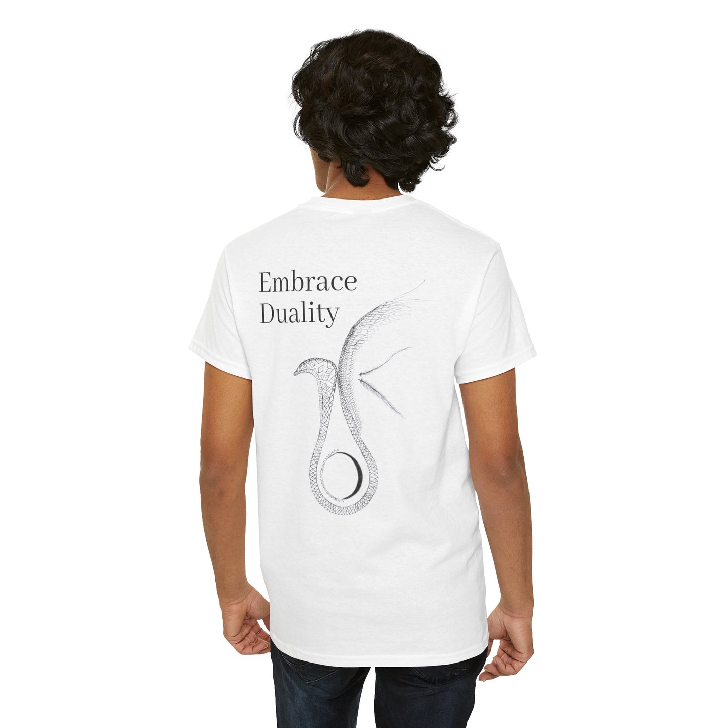 Embrace Duality" Unisex Heavy Cotton Tee.