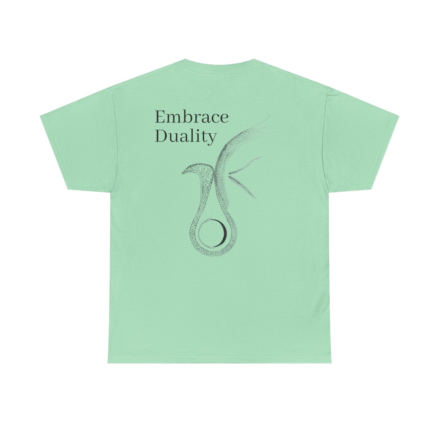 Embrace Duality" Unisex Heavy Cotton Tee.