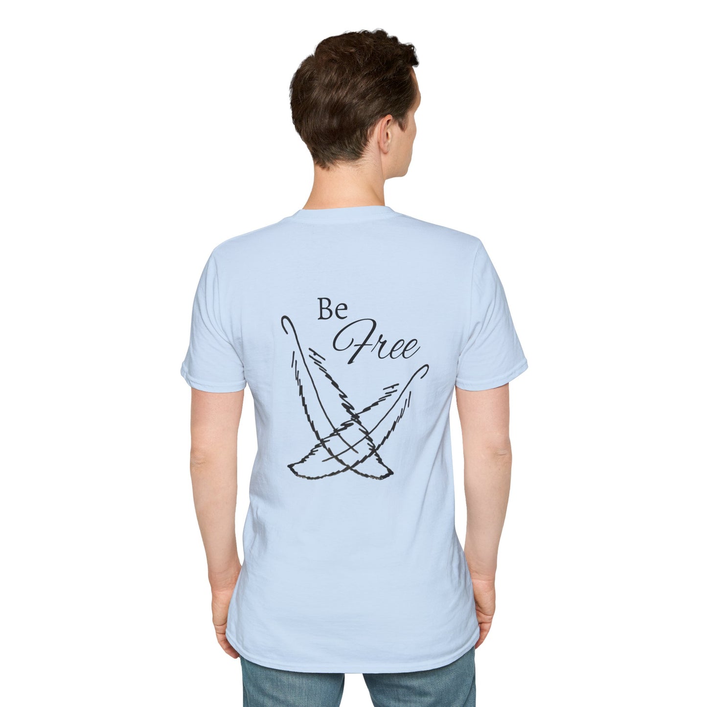 Feathers - "Be Free" Unisex Softstyle T-Shirt