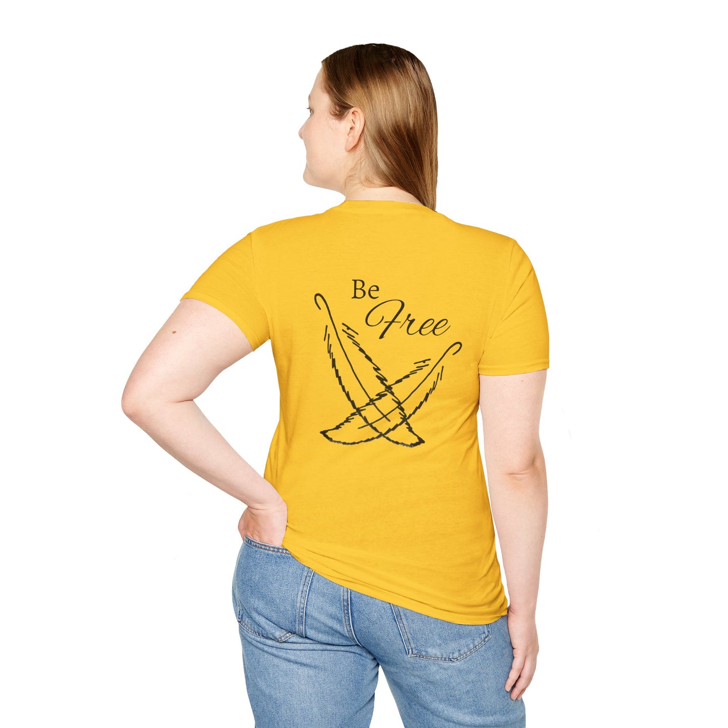 Feathers - "Be Free" Unisex Softstyle T-Shirt