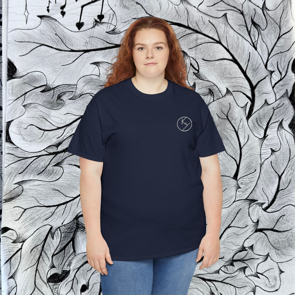 Heavy Cotton Tee with Embroidery Logo (white)
