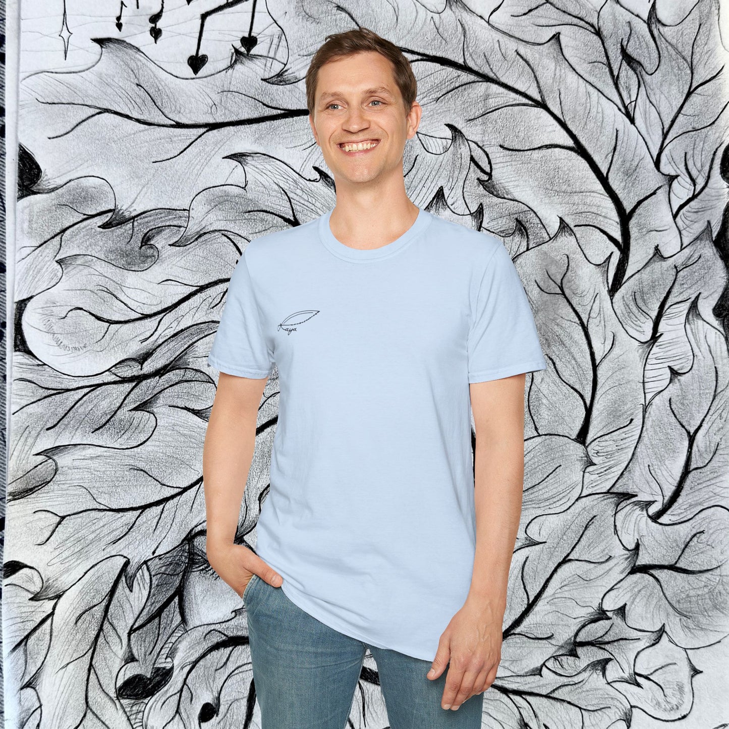 Feathers - "Be Free" Unisex Softstyle T-Shirt