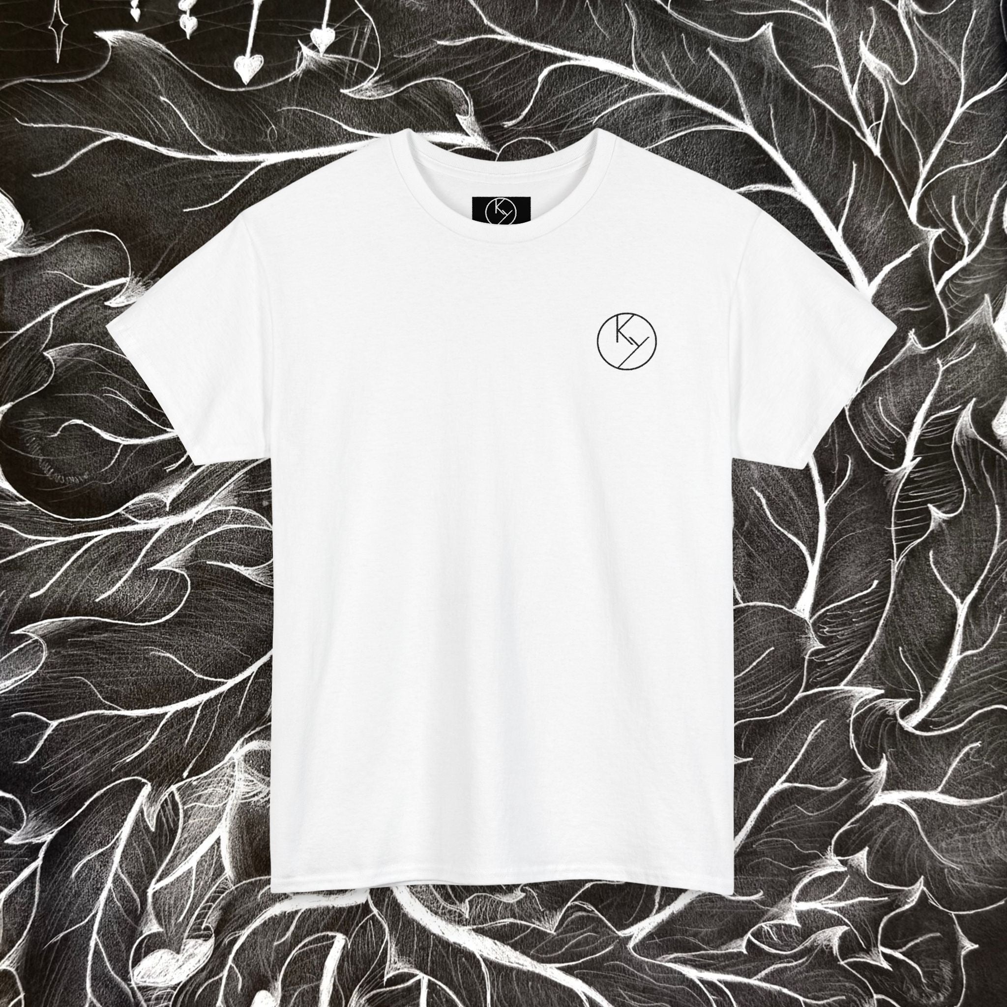 Heavy Cotton Tee with Embroidery Logo (black)