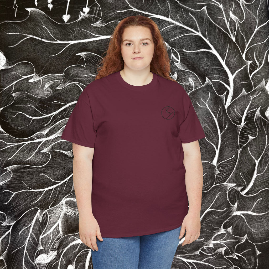 Heavy Cotton Tee with Embroidery Logo (black)