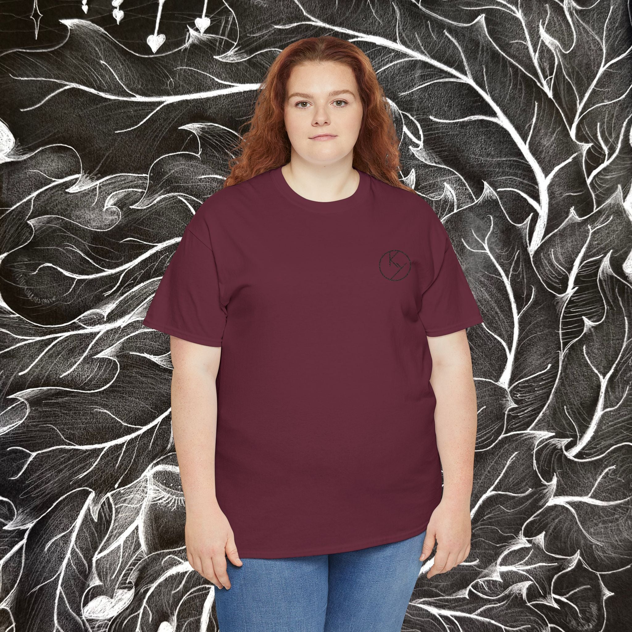 Heavy Cotton Tee with Embroidery Logo (black)