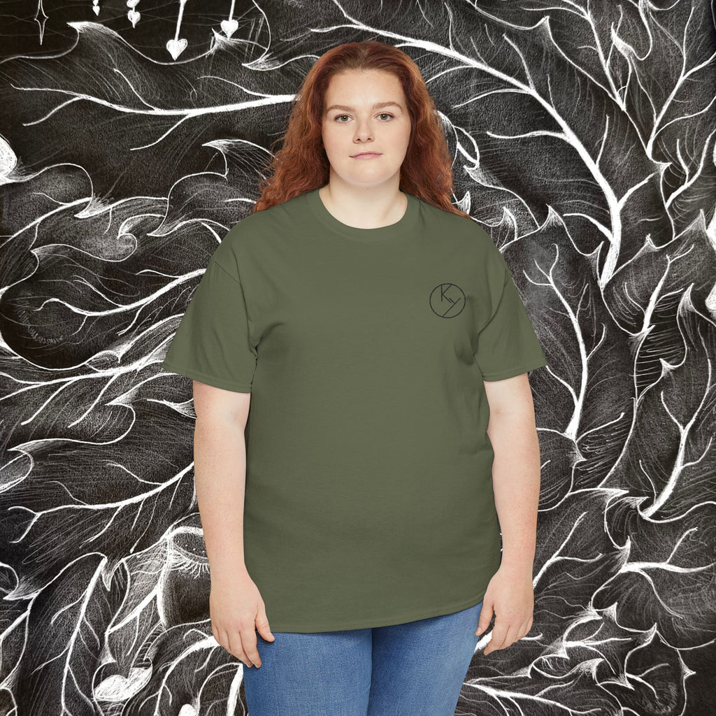 Heavy Cotton Tee with Embroidery Logo (black)