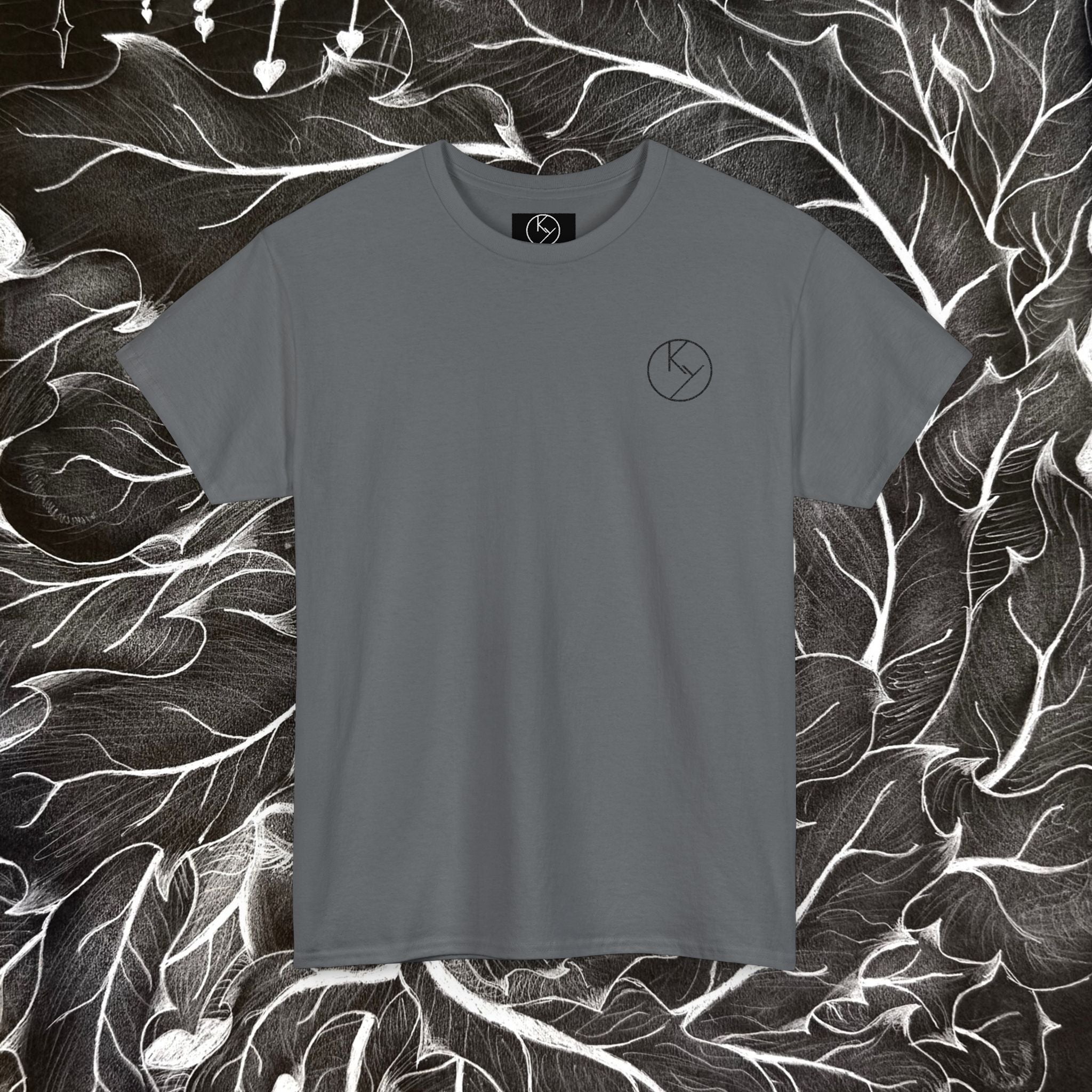 Heavy Cotton Tee with Embroidery Logo (black)