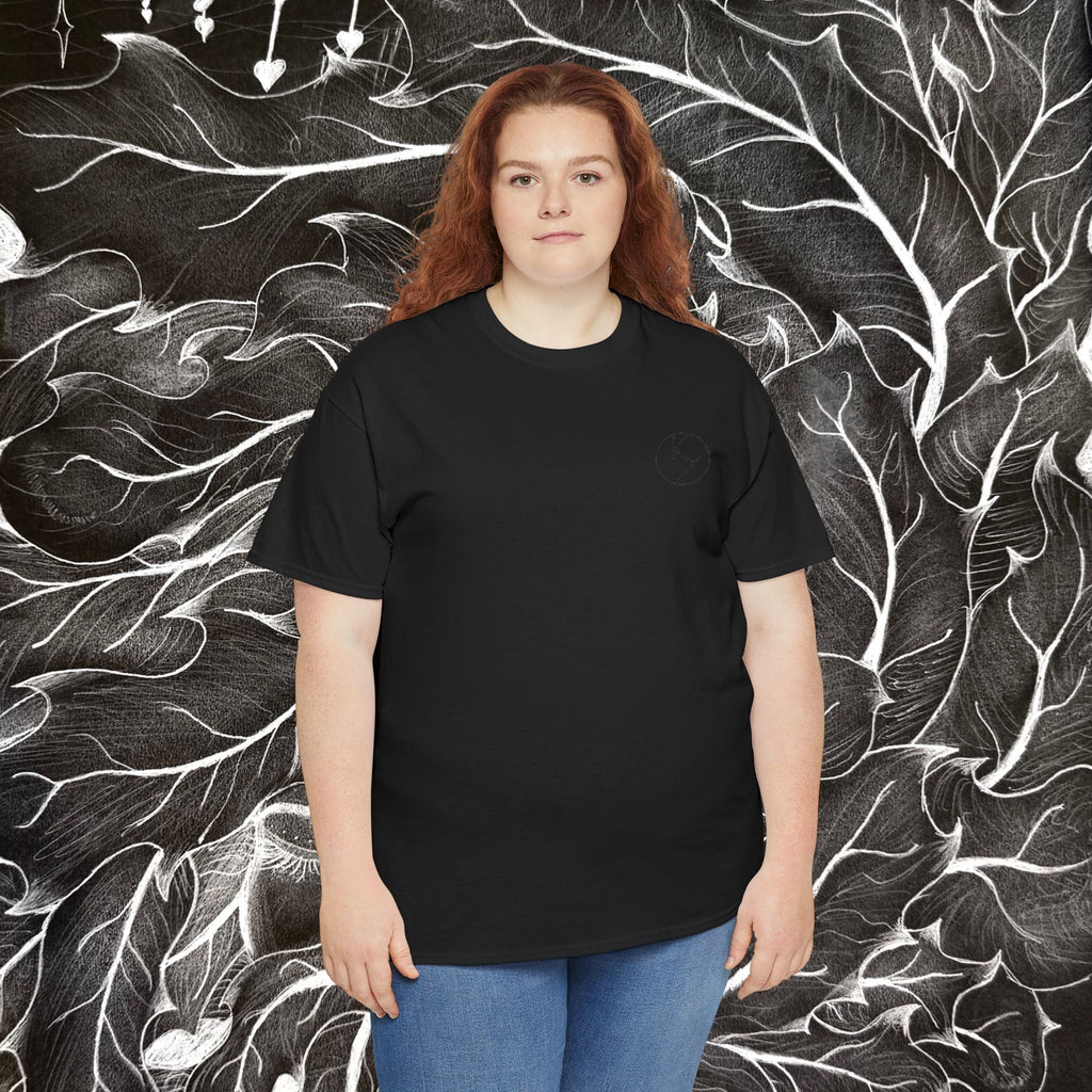 Heavy Cotton Tee with Embroidery Logo (black)
