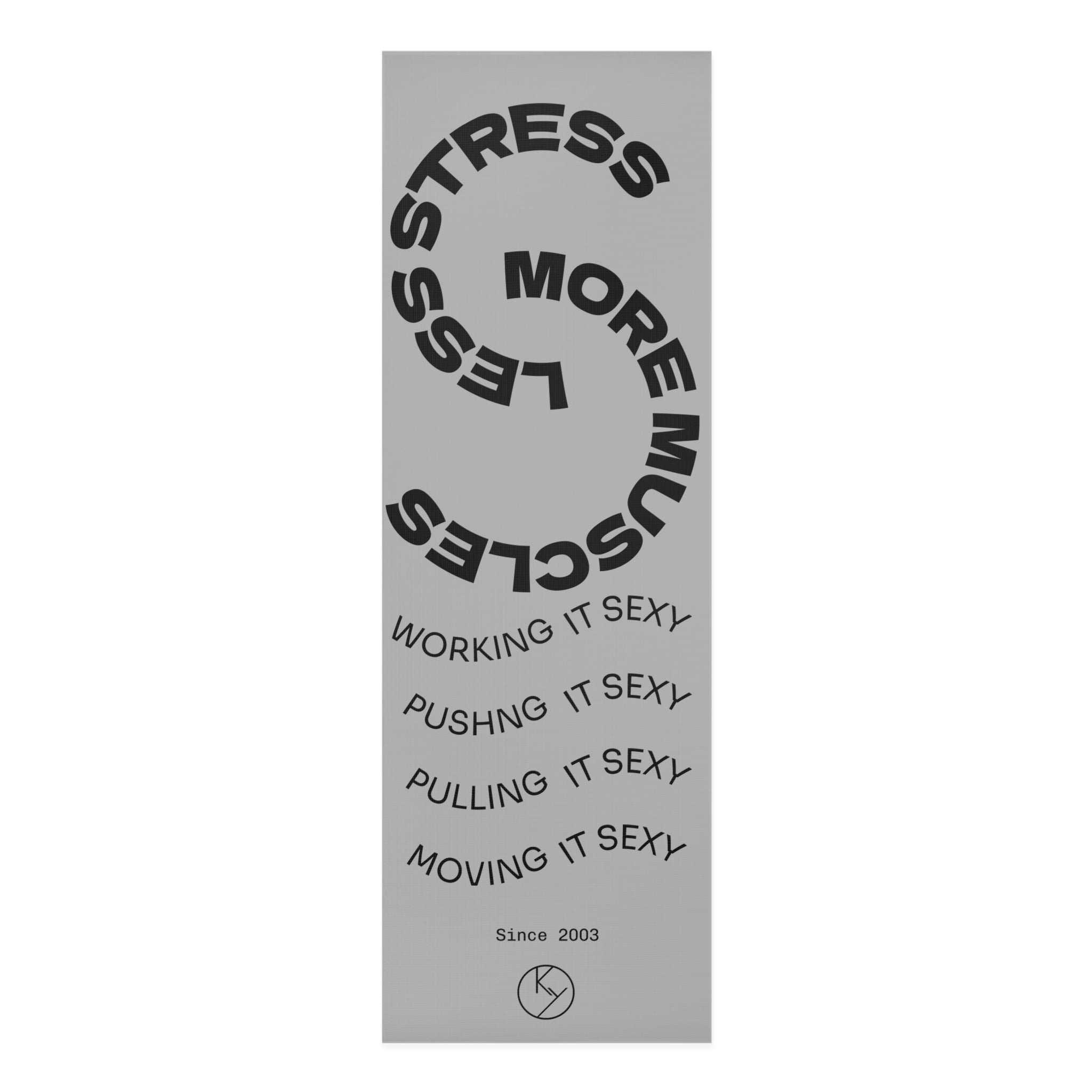 Foam Yoga Mat — 'Less Stress, More Muscles' Motivational Exercise Mat