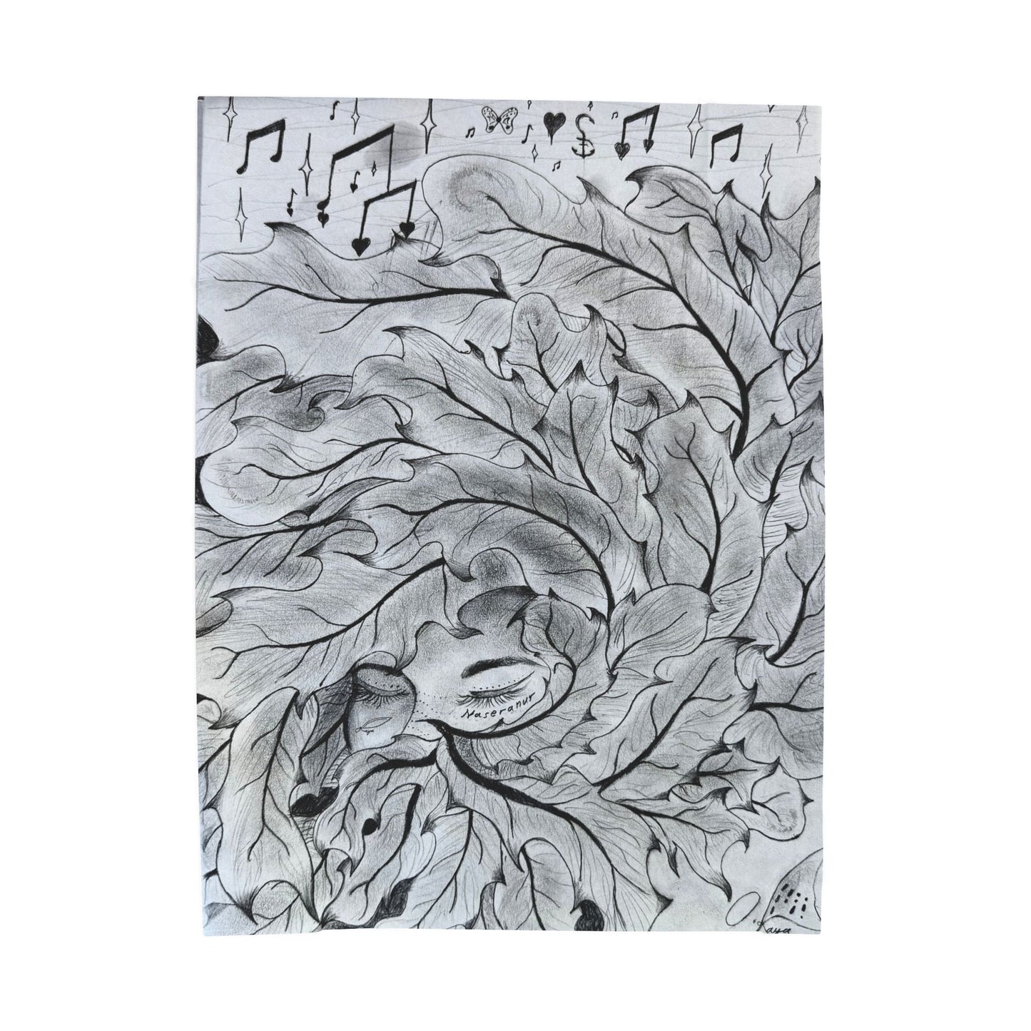 Feathers - Velveteen Plush Blanket