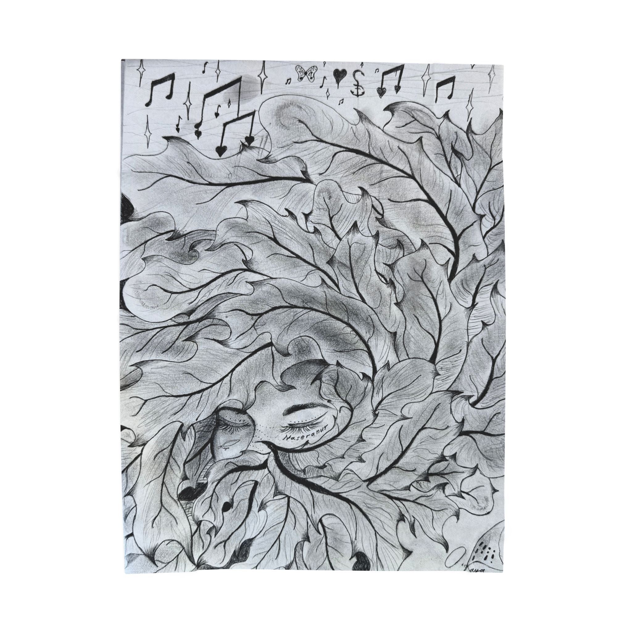 Feathers - Velveteen Plush Blanket