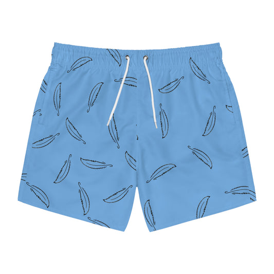 Black Feather Swim Trunks