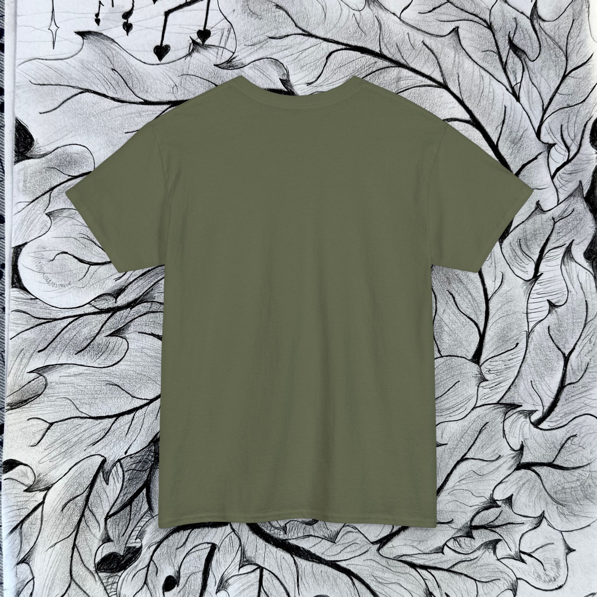 Heavy Cotton Tee with Embroidery Logo (white)