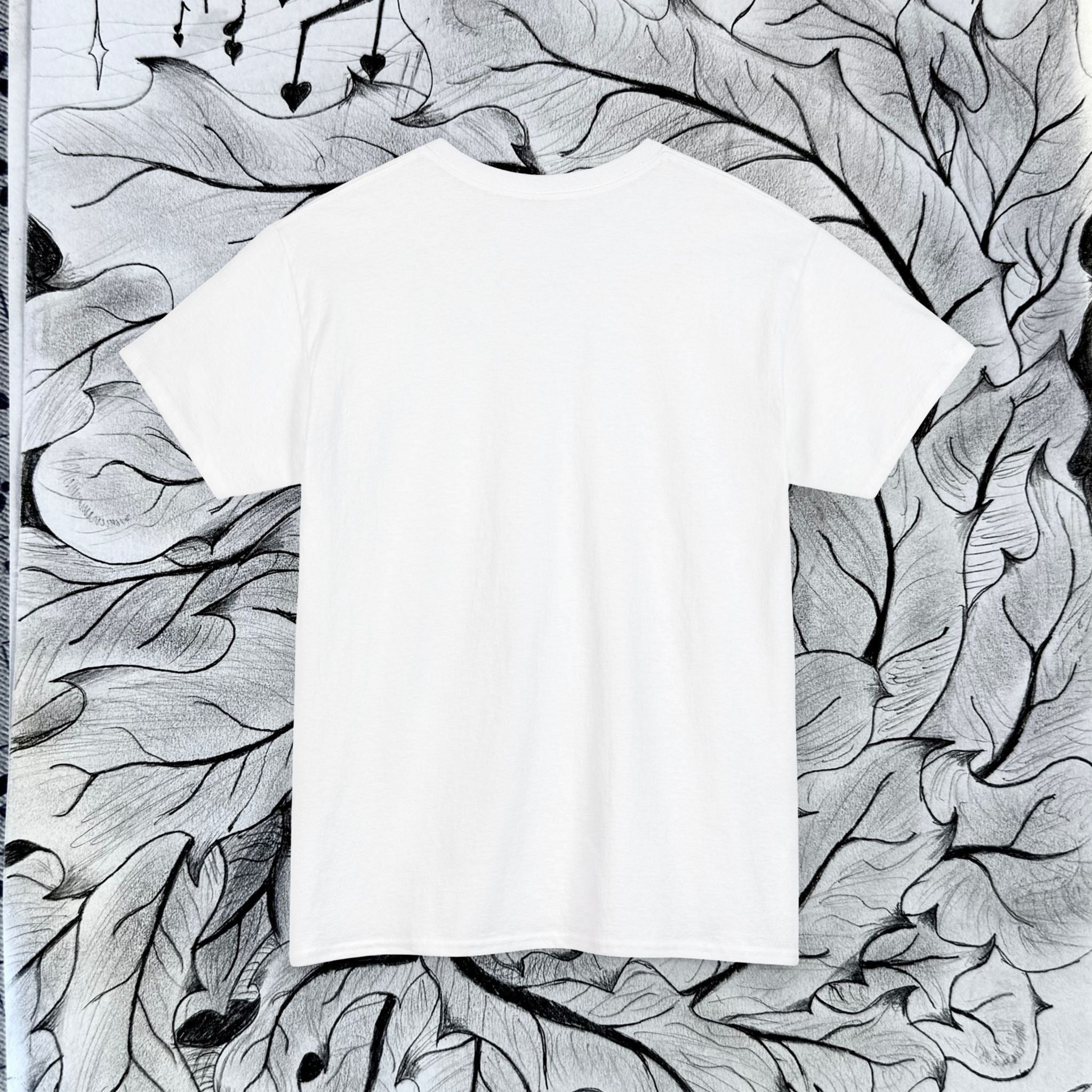 Heavy Cotton Tee with Embroidery Logo (white)