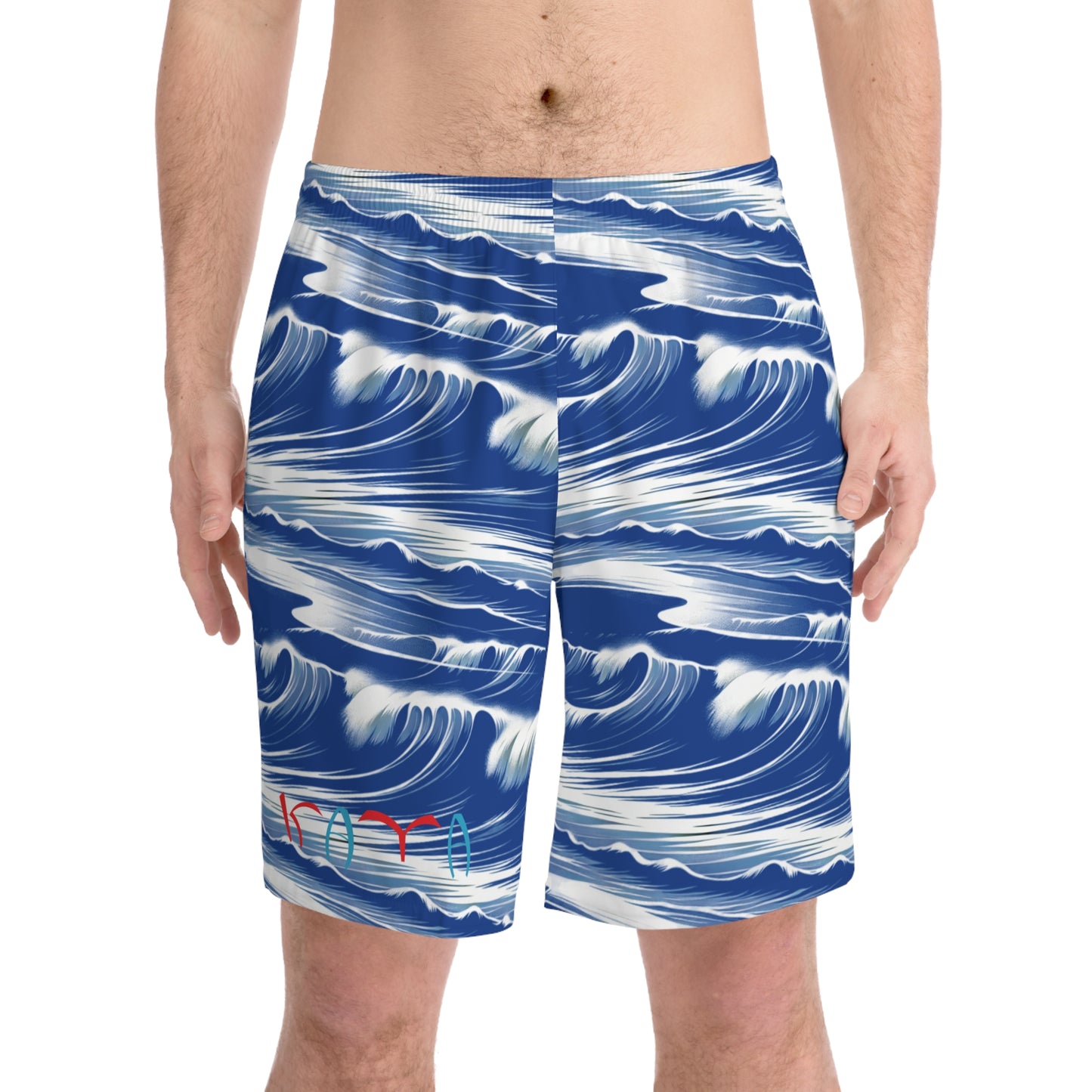Waves - Men's Elastic Beach Shorts