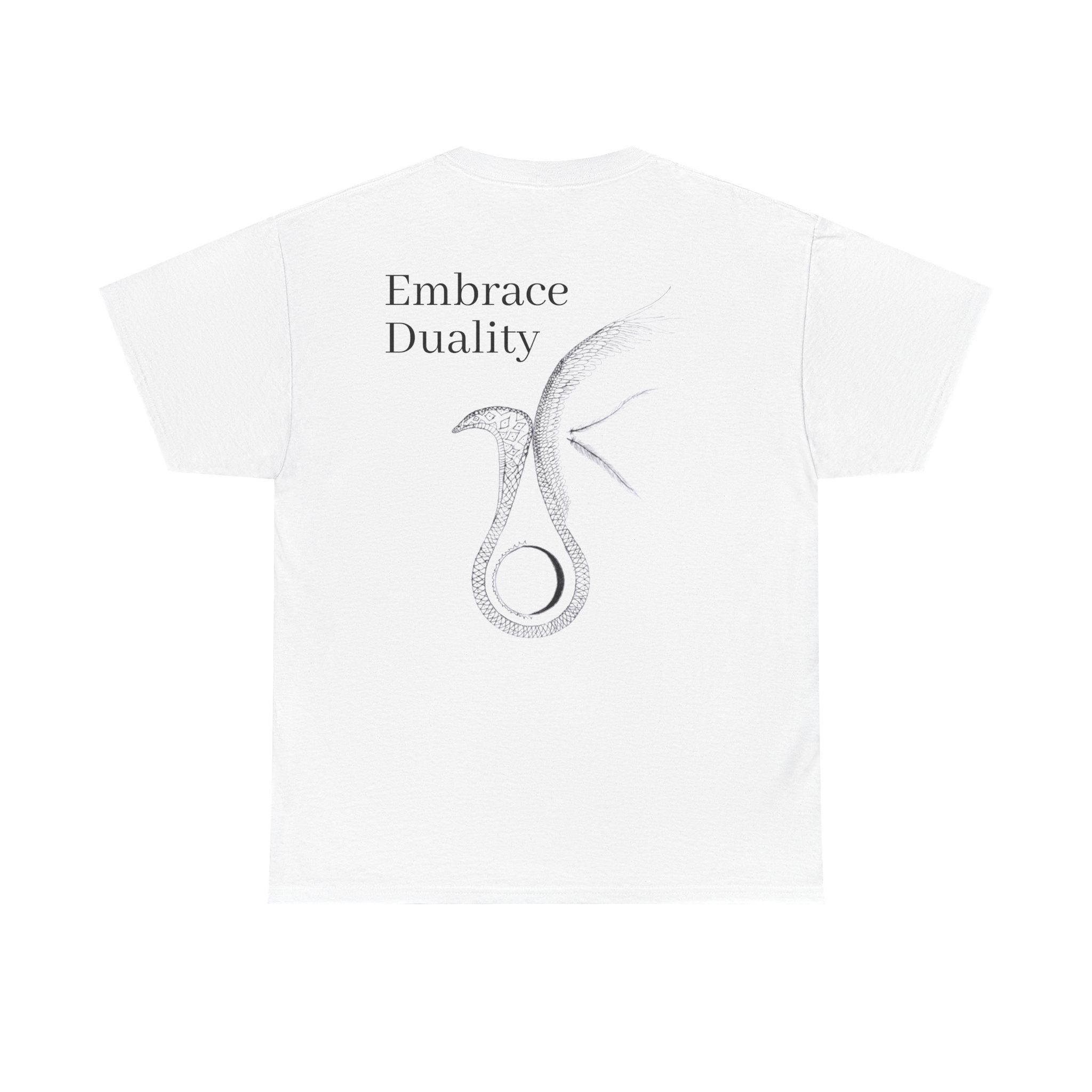 Embrace Duality" Unisex Heavy Cotton Tee.