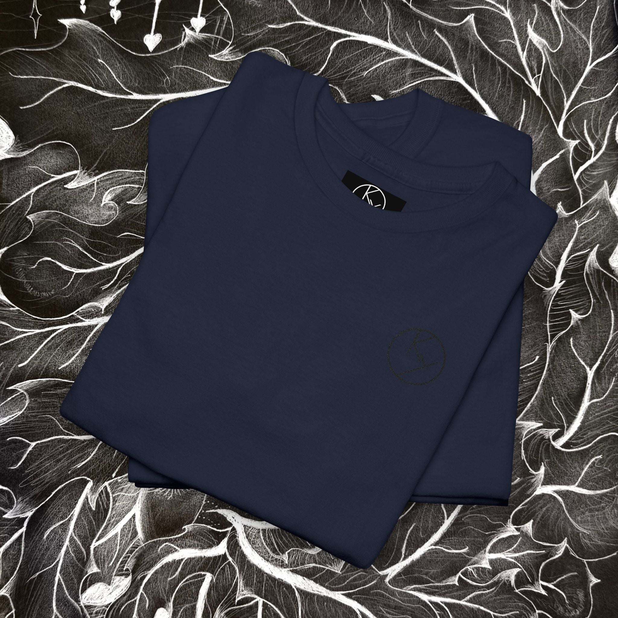 Heavy Cotton Tee with Embroidery Logo (black)