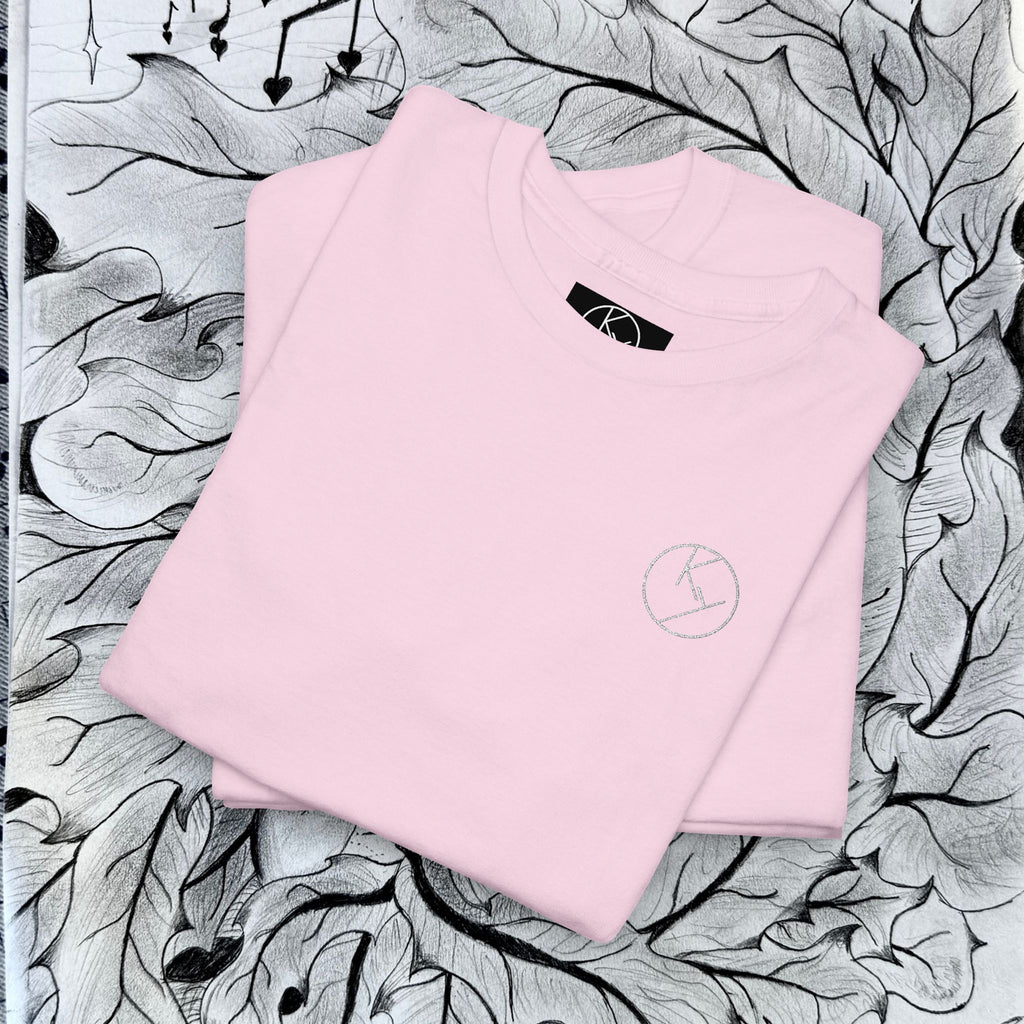 Heavy Cotton Tee with Embroidery Logo (white)