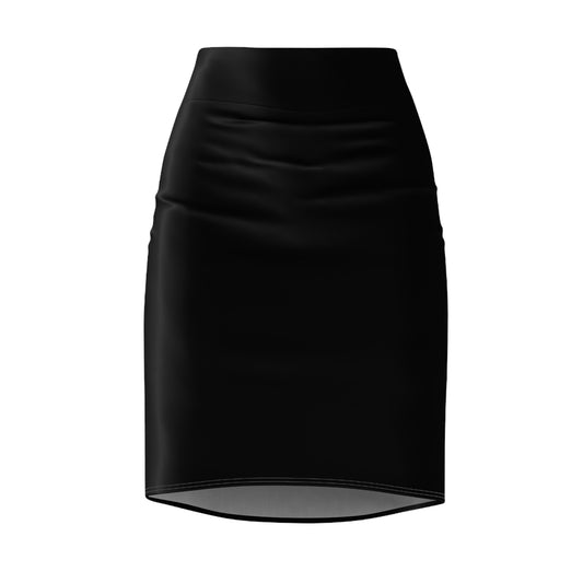 Sleek Black Women's Pencil Skirt