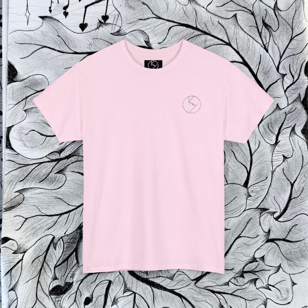 Heavy Cotton Tee with Embroidery Logo (white)