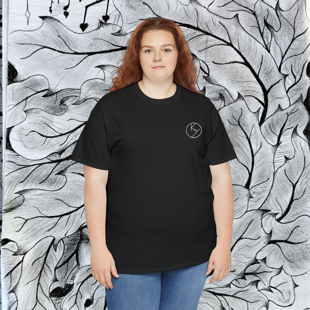 Heavy Cotton Tee with Embroidery Logo (white)