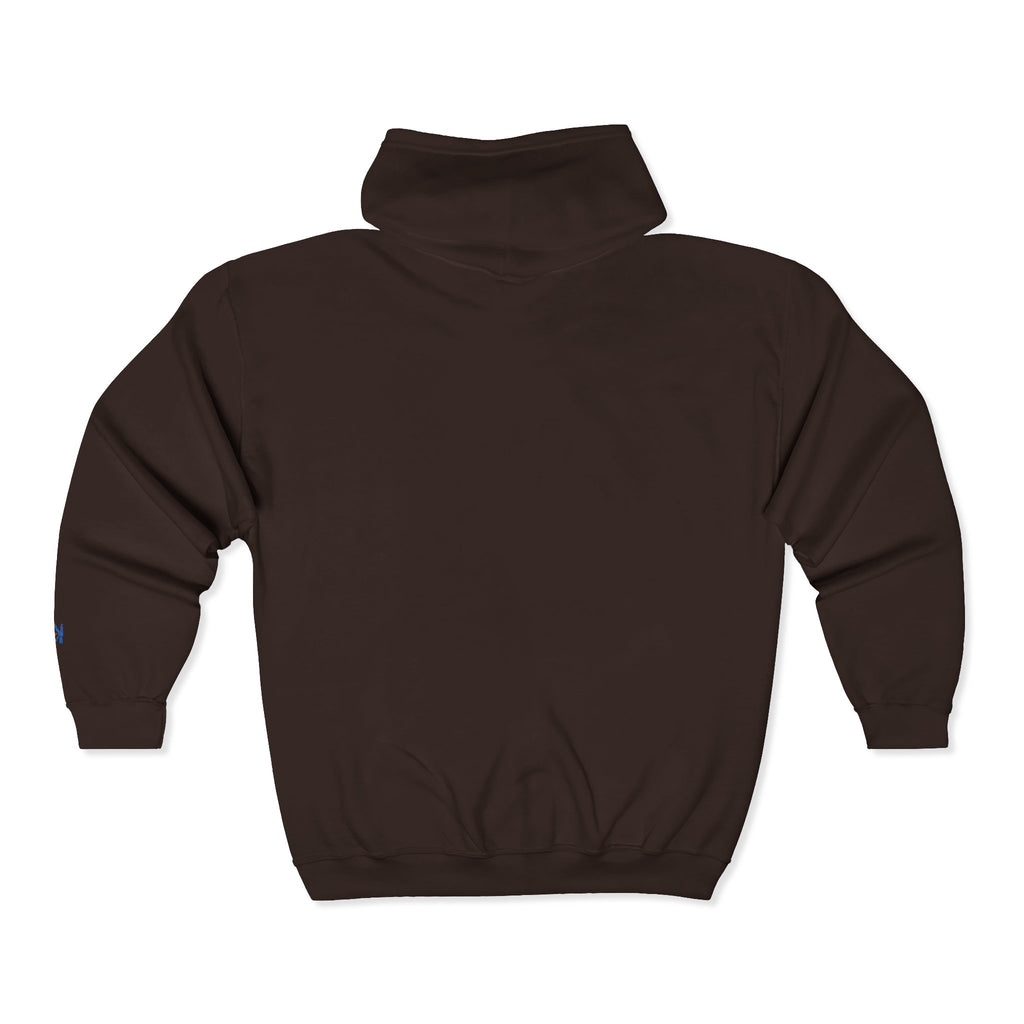 White Full-Zip Hoodie with Double k branding