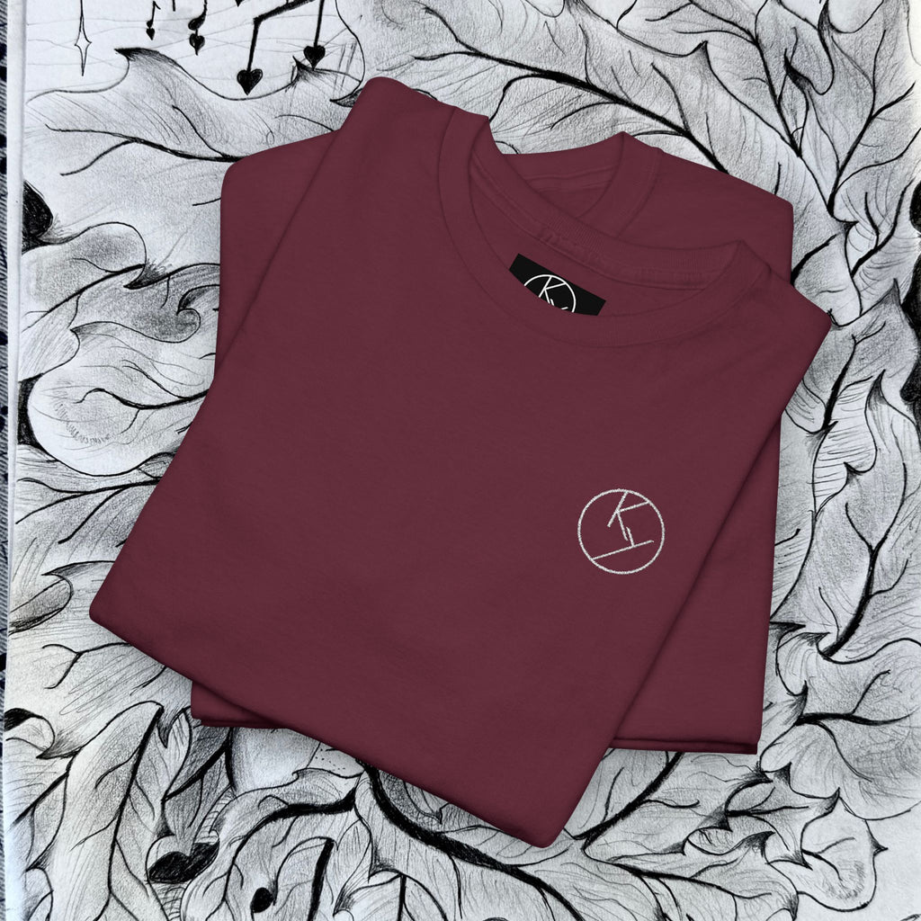 Heavy Cotton Tee with Embroidery Logo (white)