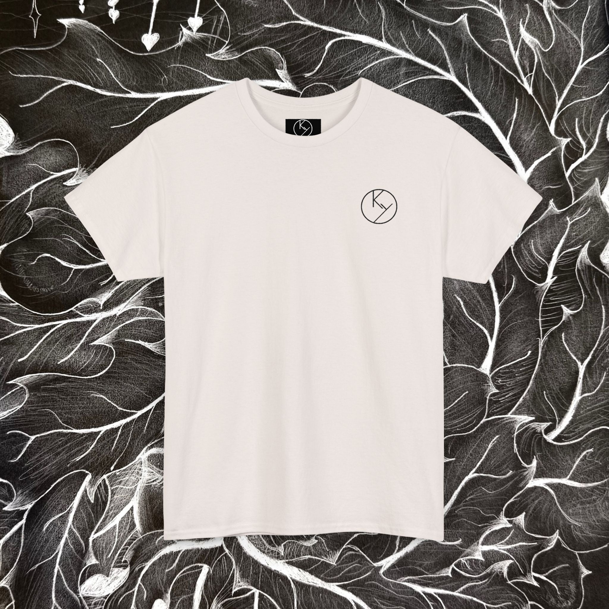 Heavy Cotton Tee with Embroidery Logo (black)
