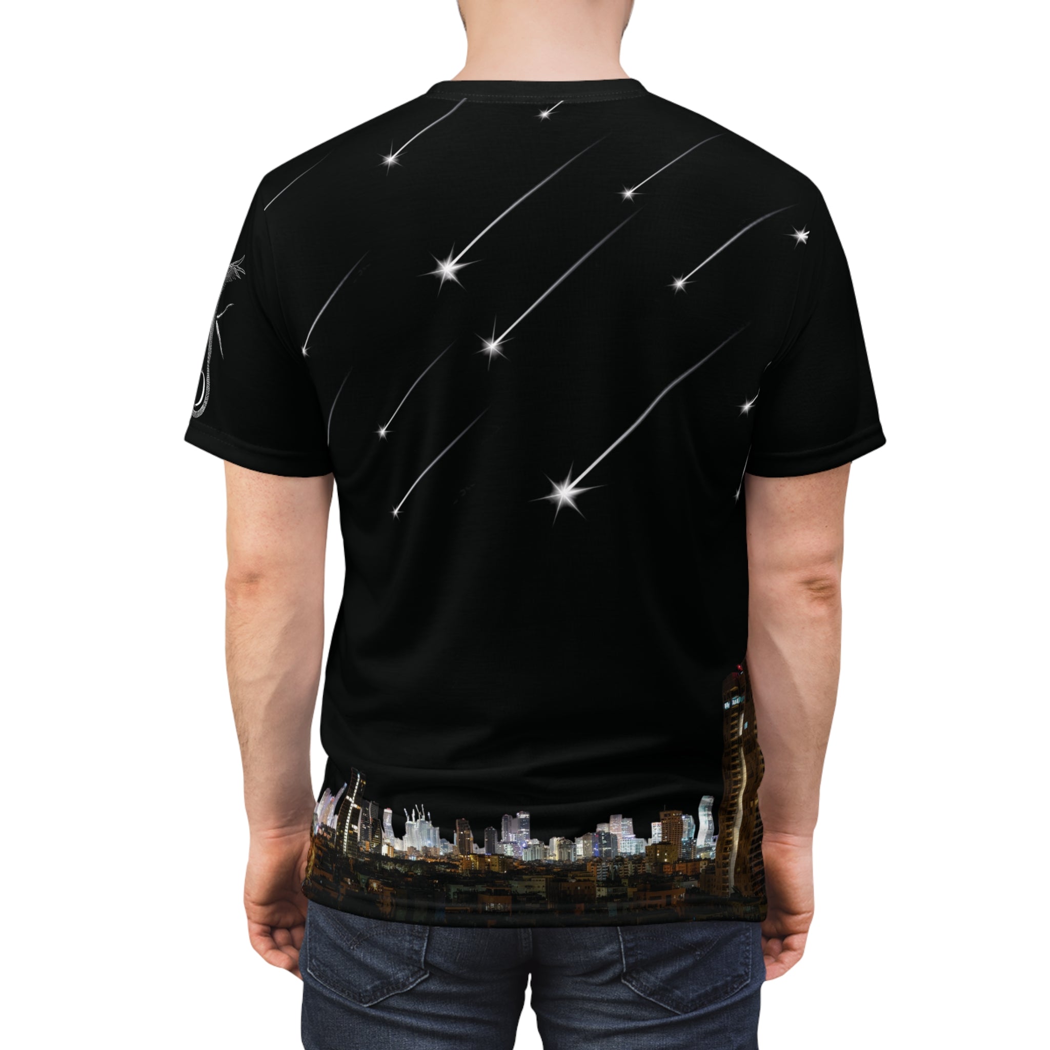 Stars Over Tel Aviv - Unisex Cut & Sew Tee