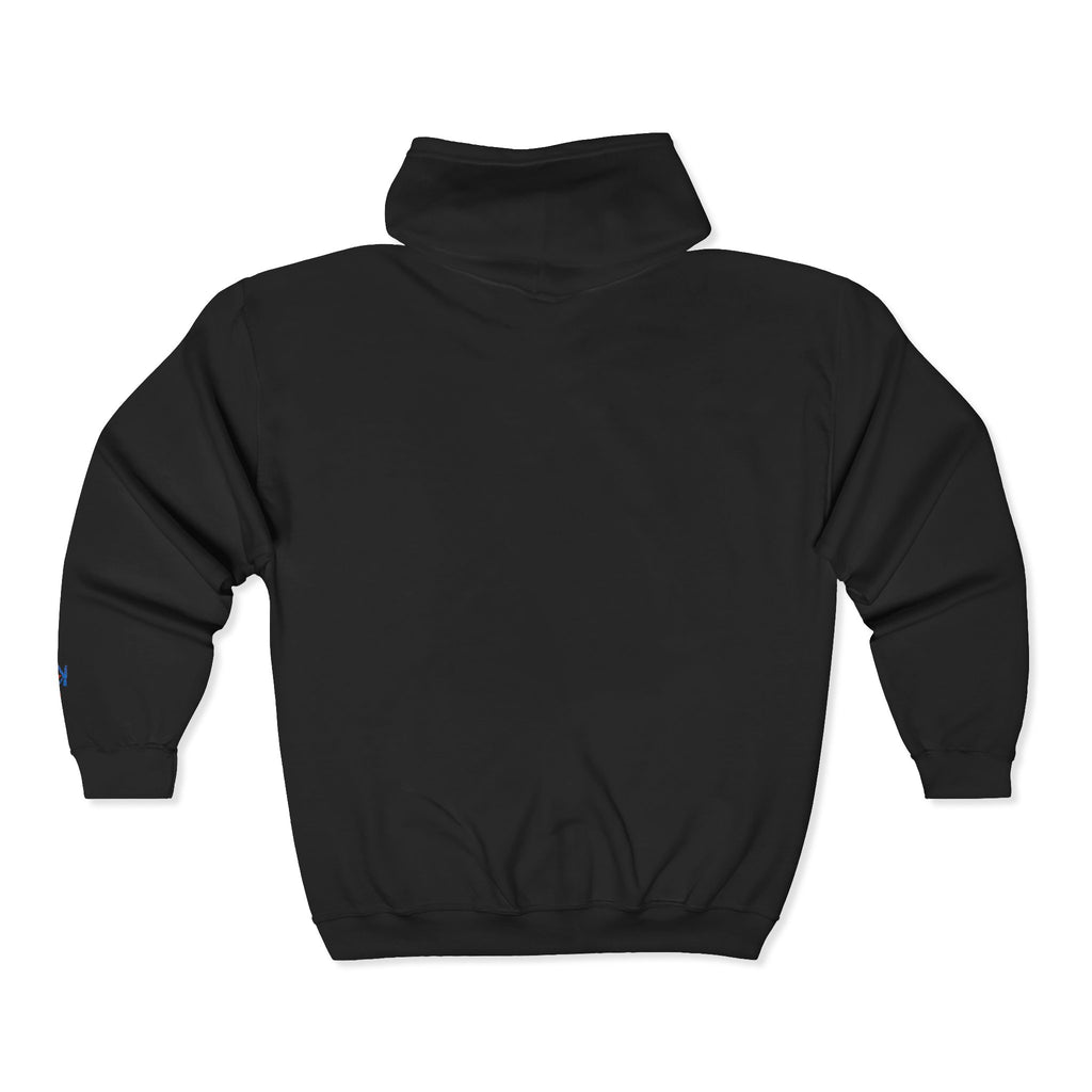 White Full-Zip Hoodie with Double k branding