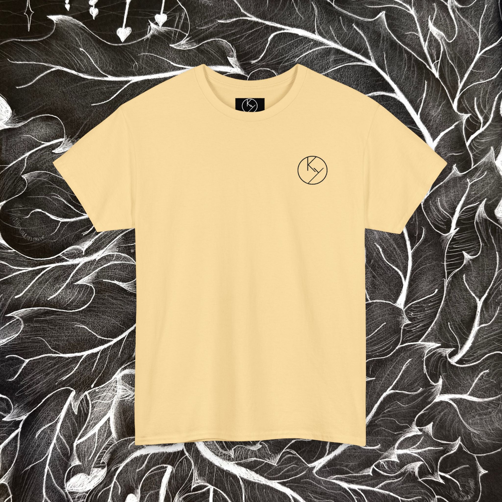 Heavy Cotton Tee with Embroidery Logo (black)