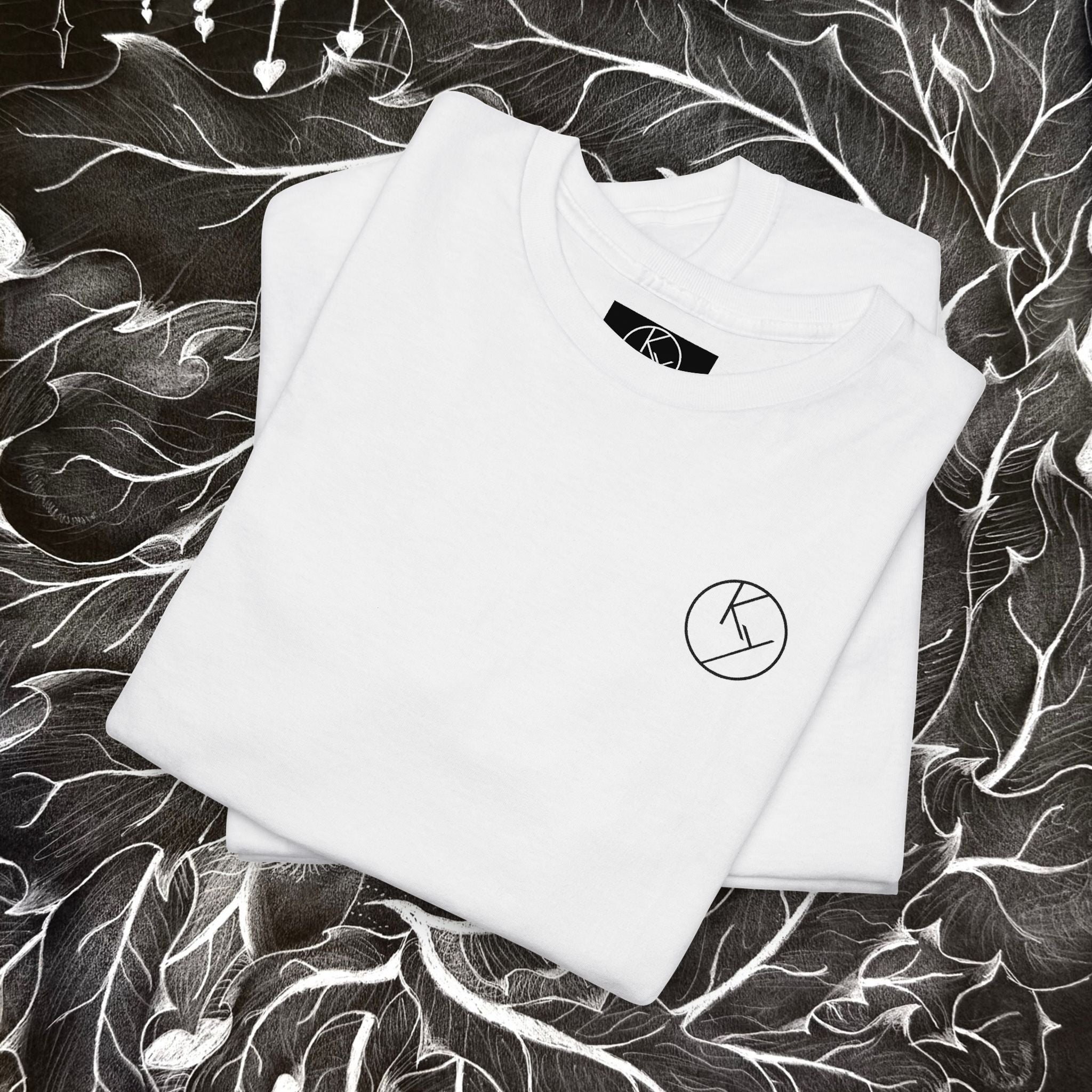 Heavy Cotton Tee with Embroidery Logo (black)