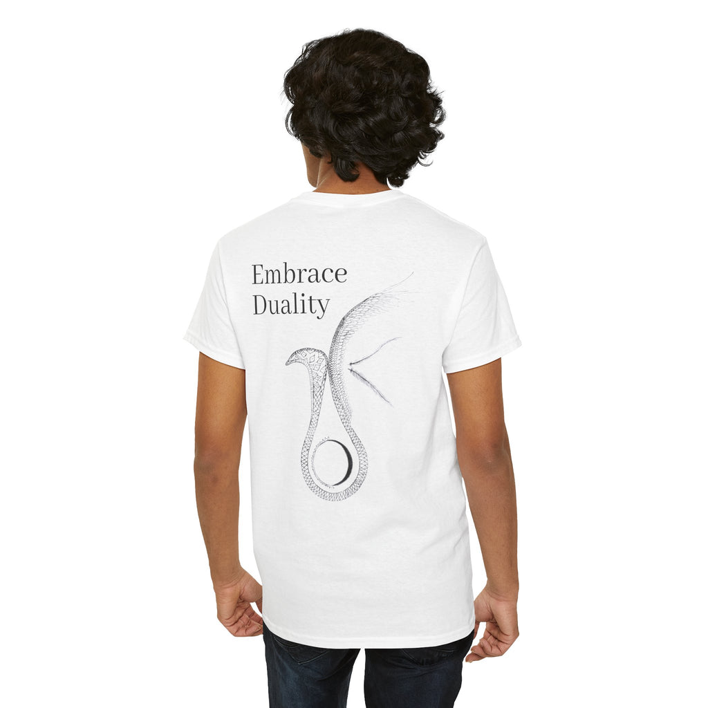 Embrace Duality" Unisex Heavy Cotton Tee.