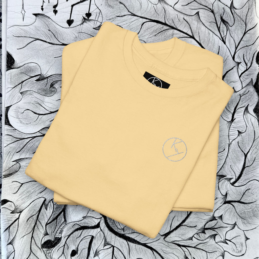 Heavy Cotton Tee with Embroidery Logo (white)