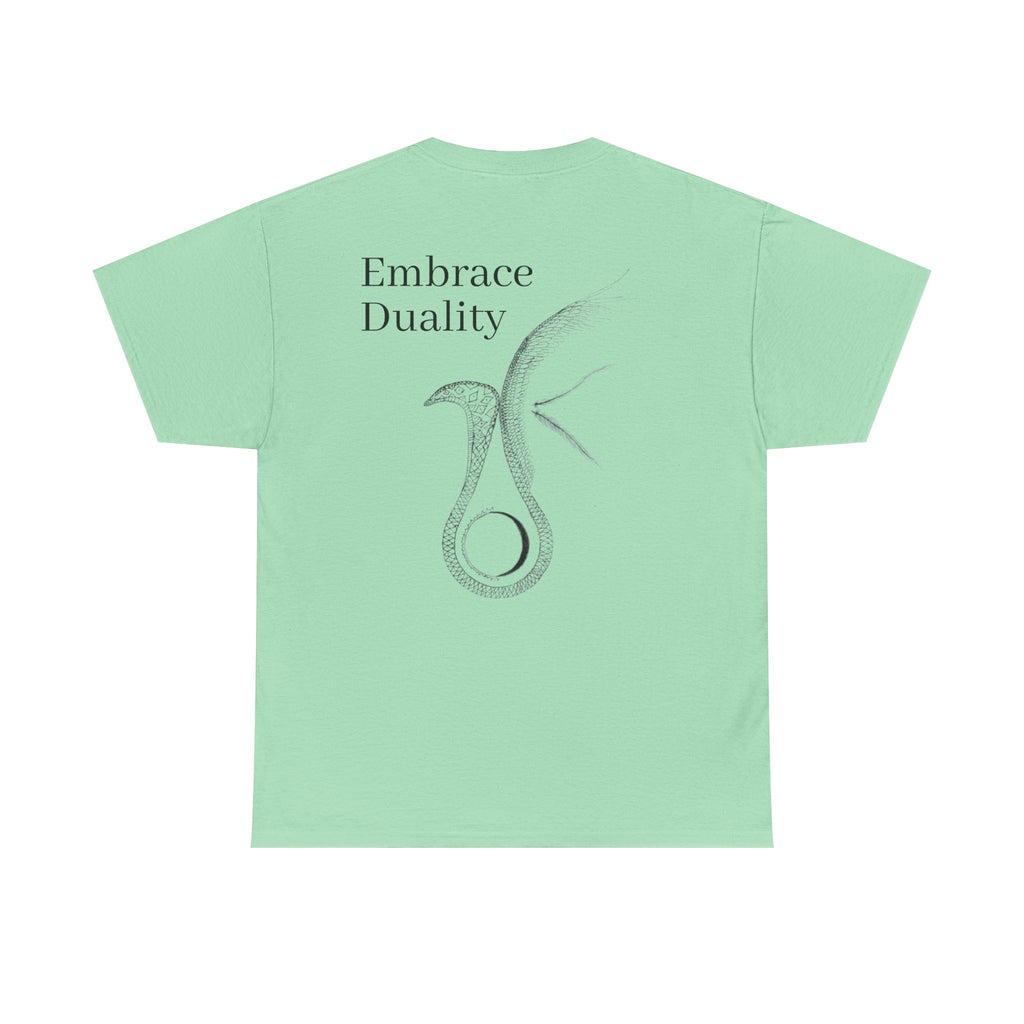 Embrace Duality" Unisex Heavy Cotton Tee.