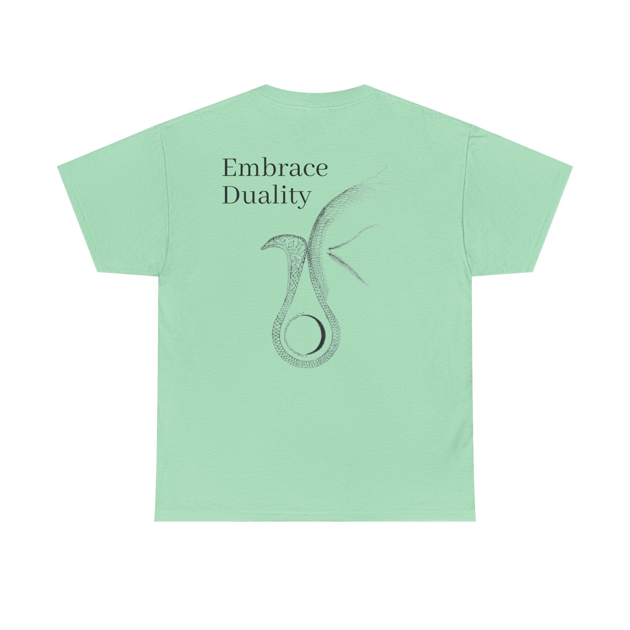 Embrace Duality" Unisex Heavy Cotton Tee.