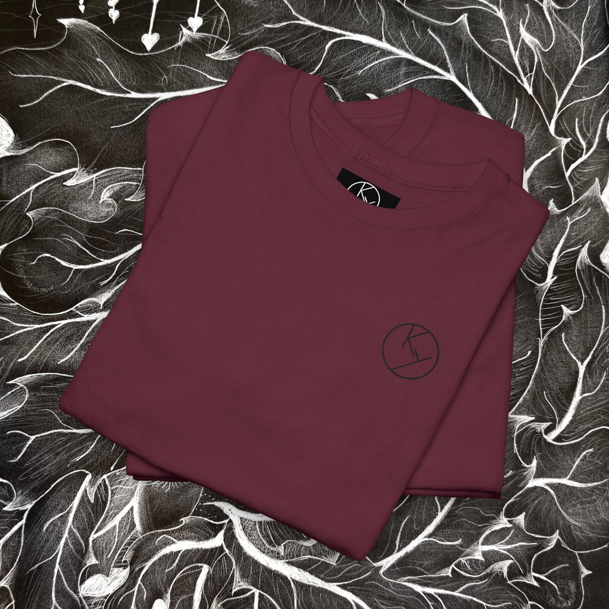 Heavy Cotton Tee with Embroidery Logo (black)