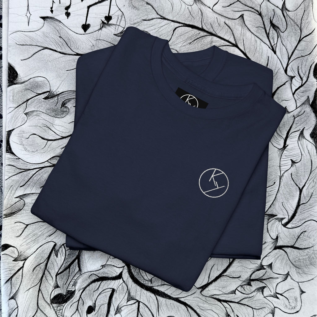 Heavy Cotton Tee with Embroidery Logo (white)