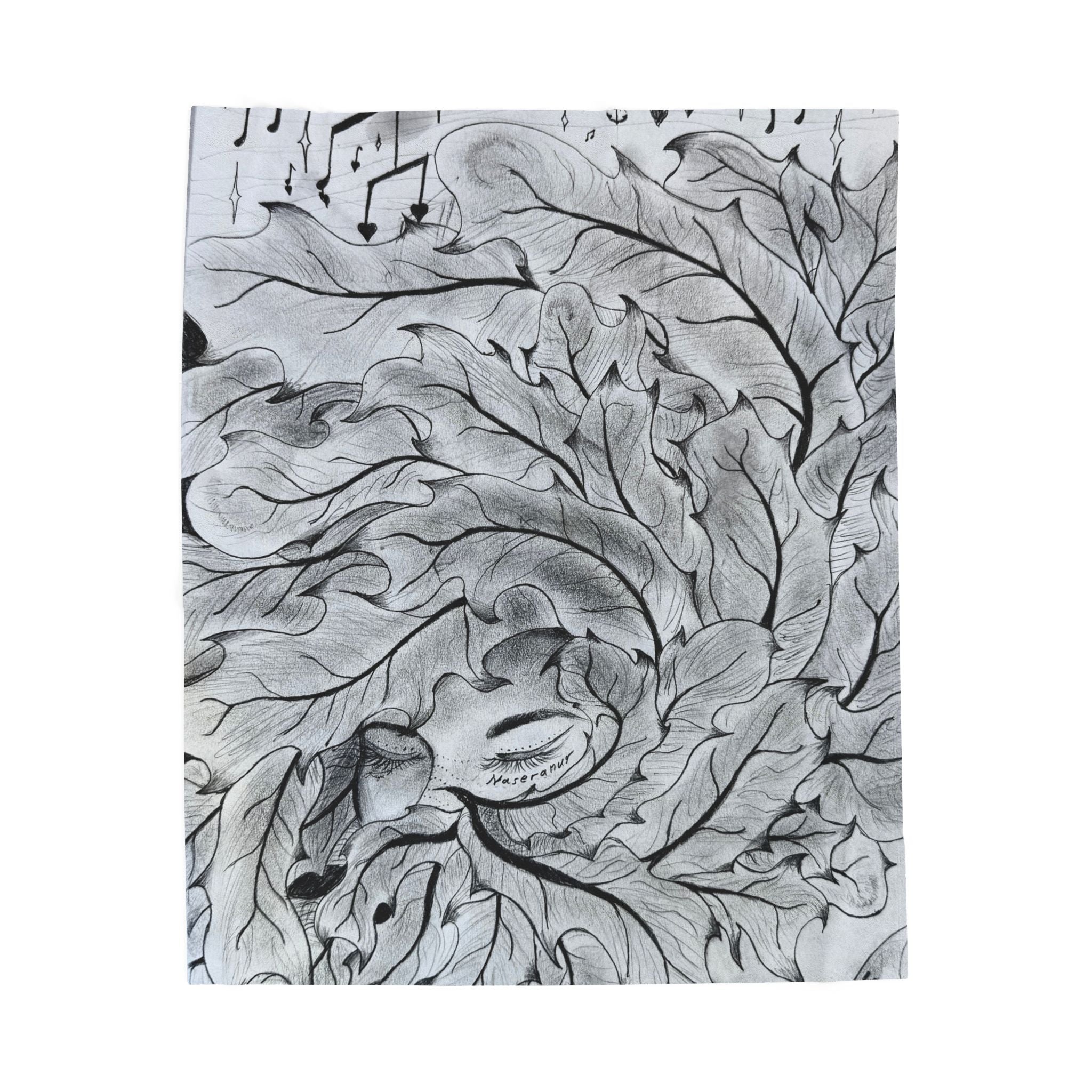 Feathers - Velveteen Plush Blanket