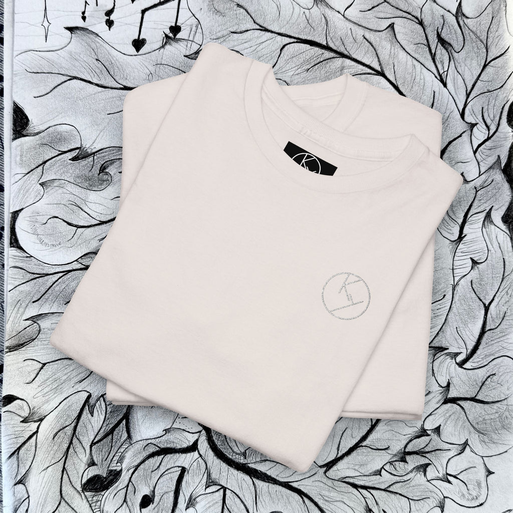 Heavy Cotton Tee with Embroidery Logo (white)