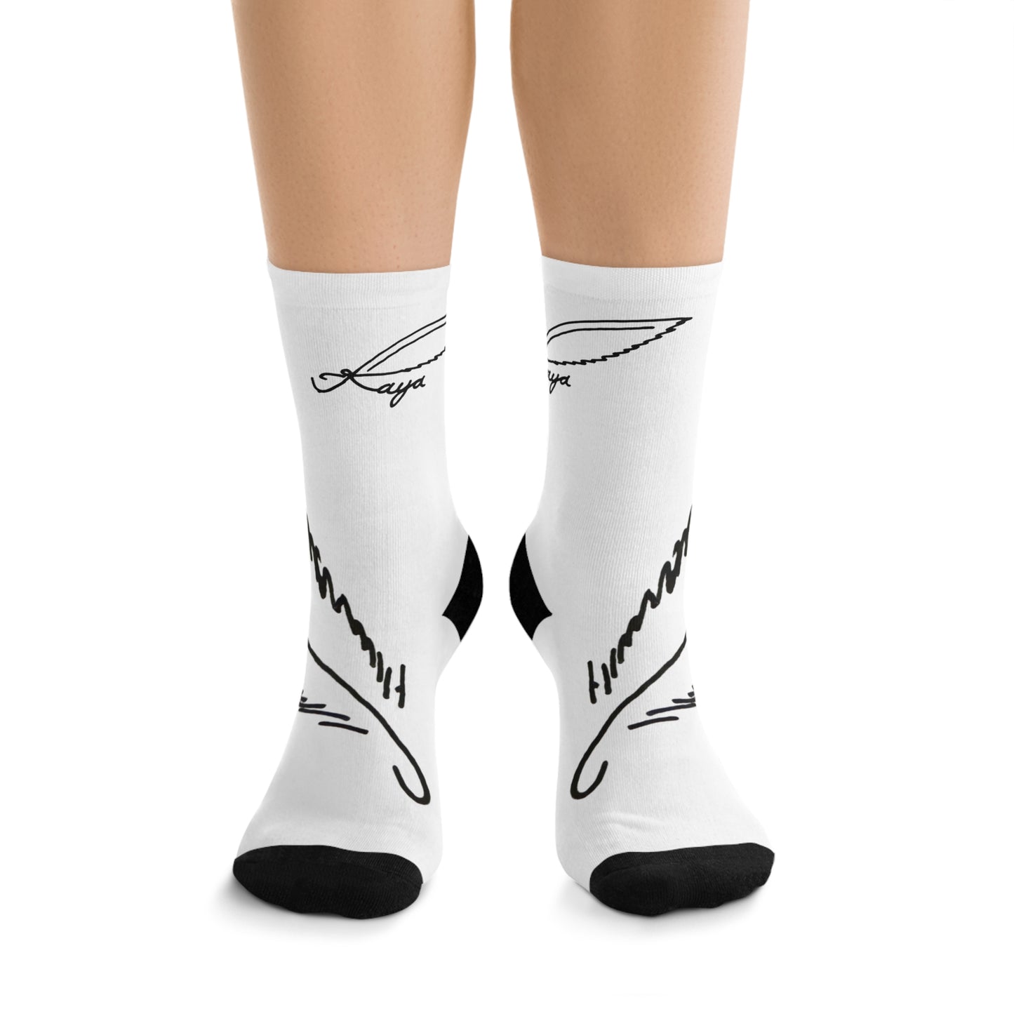 Feathers - mid sleeve socks
