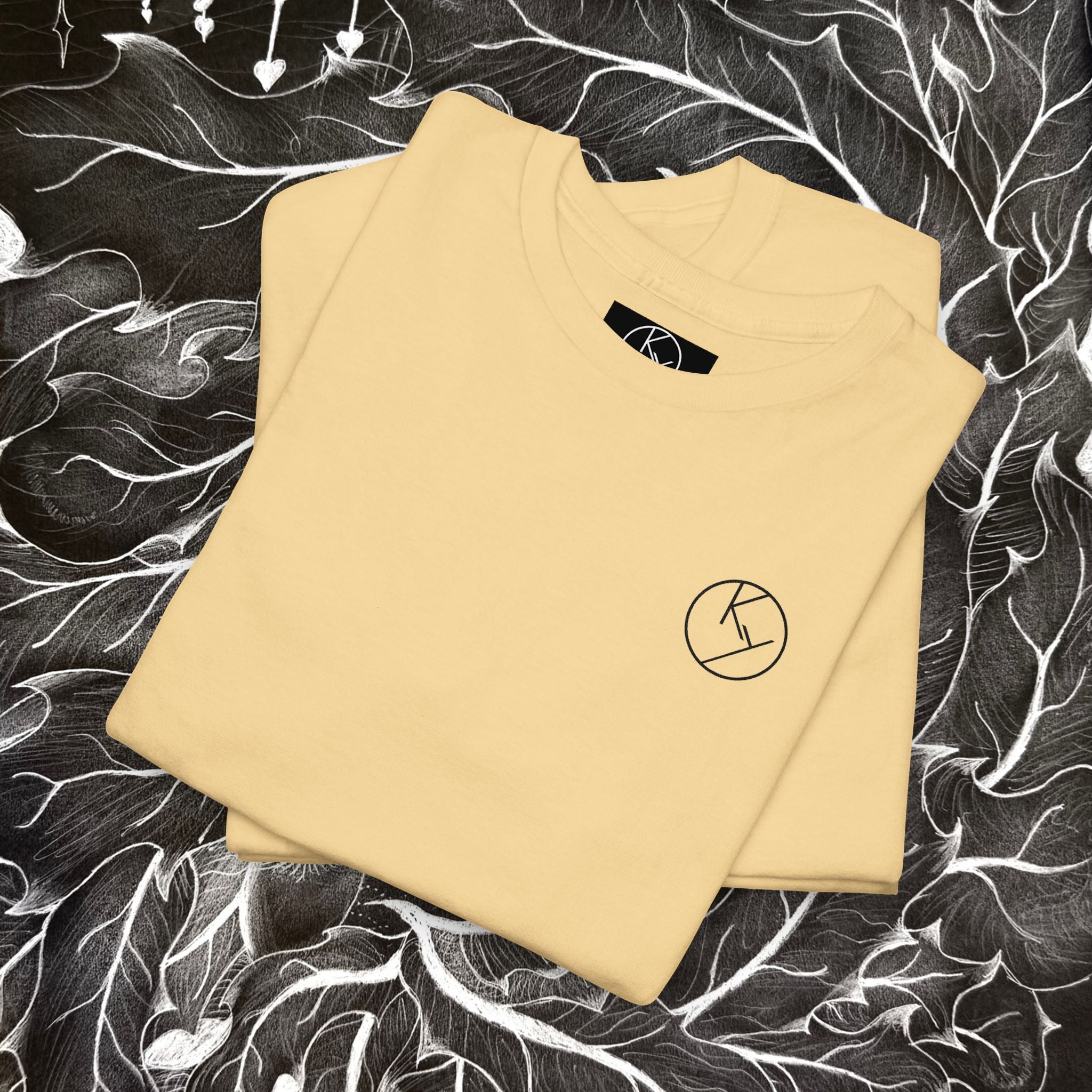 Heavy Cotton Tee with Embroidery Logo (black)