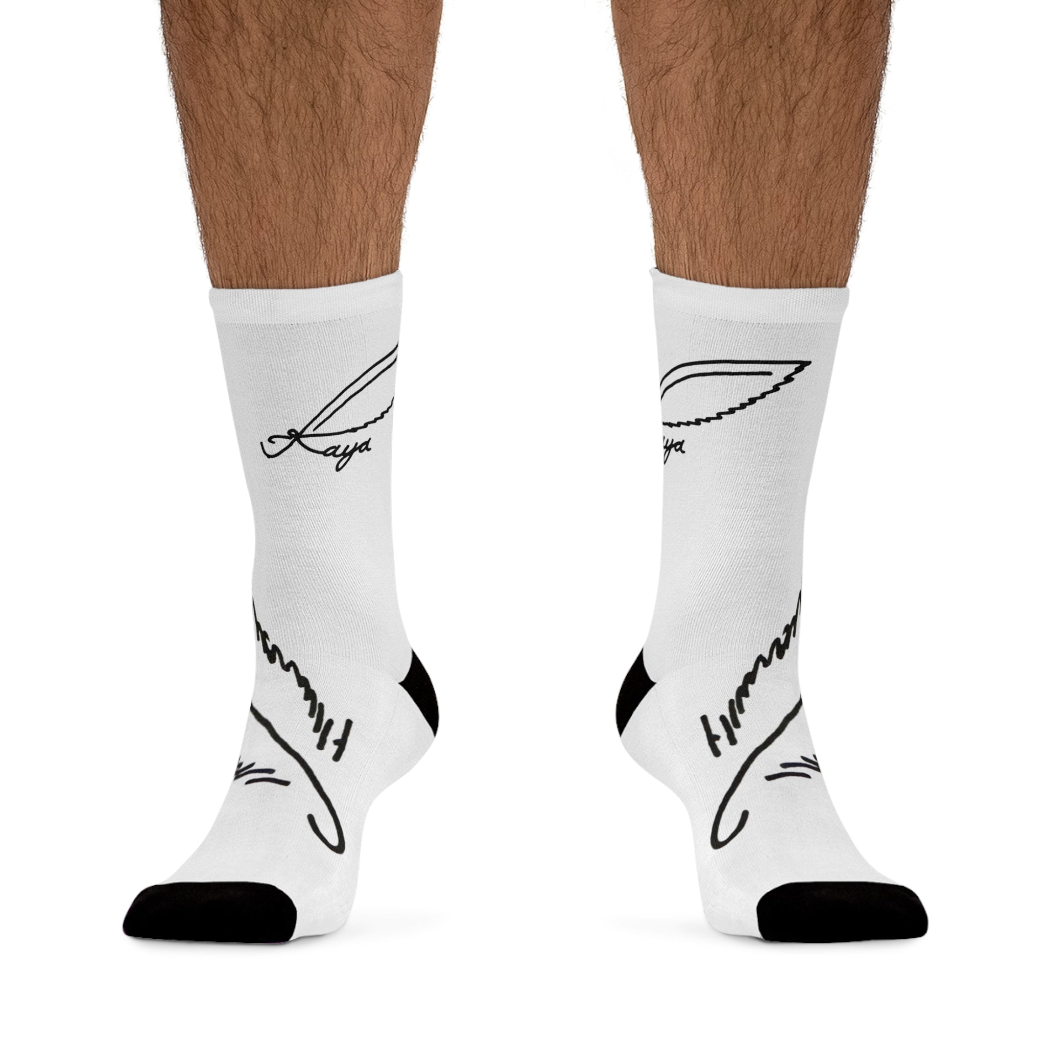 Feathers - mid sleeve socks