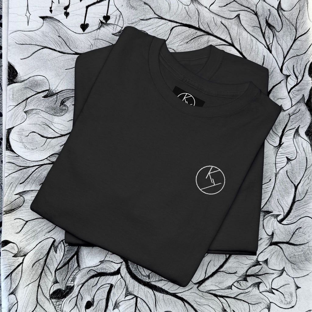 Heavy Cotton Tee with Embroidery Logo (white)