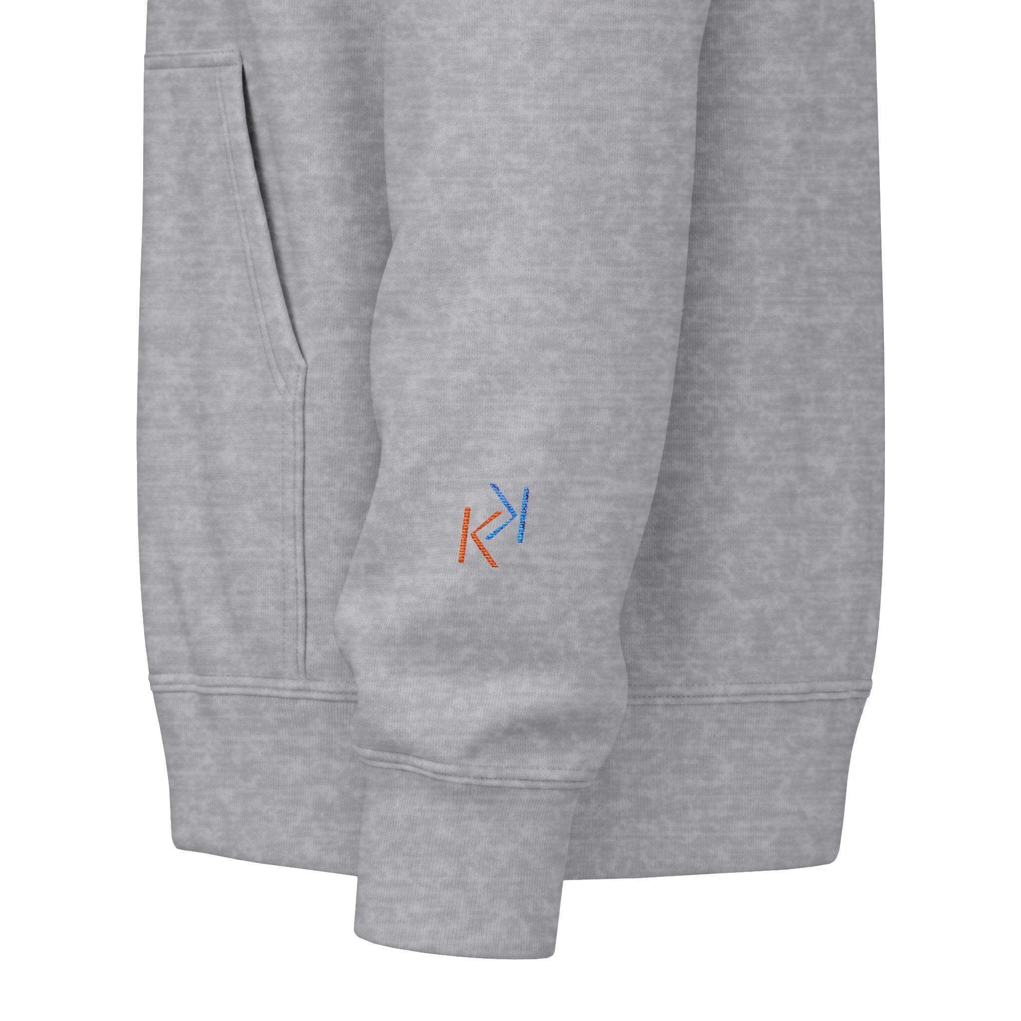 White Full-Zip Hoodie with Double k branding