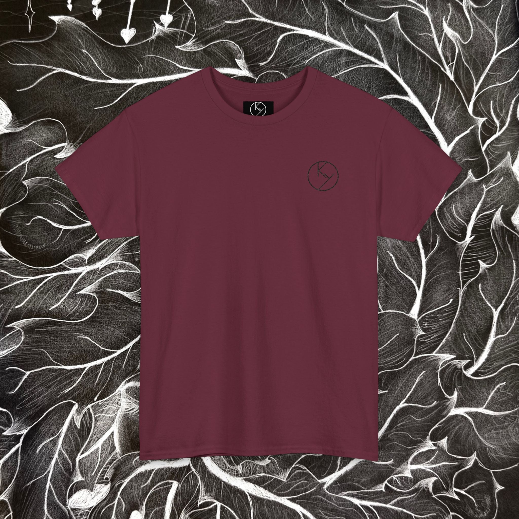 Heavy Cotton Tee with Embroidery Logo (black)