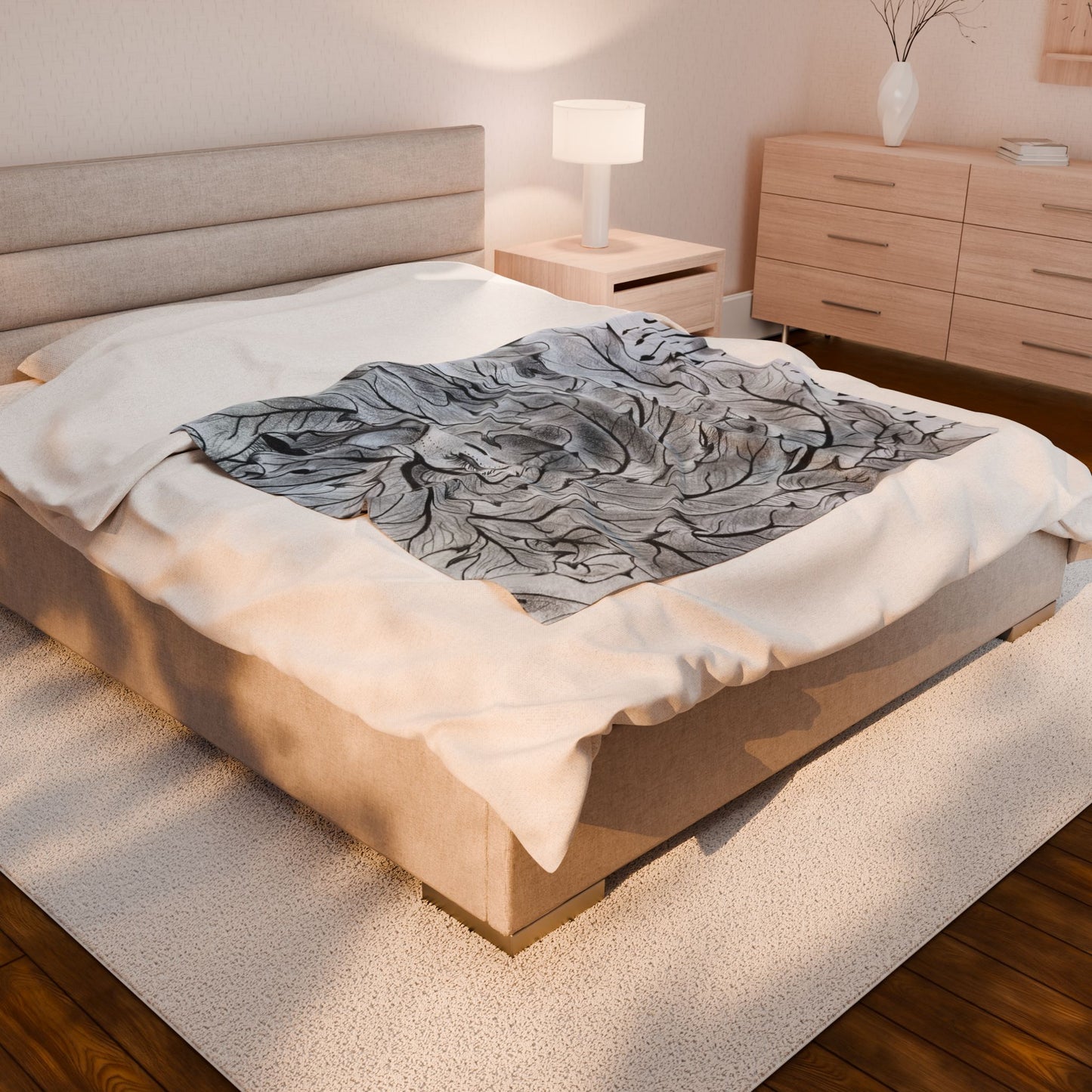 Feathers - Velveteen Plush Blanket